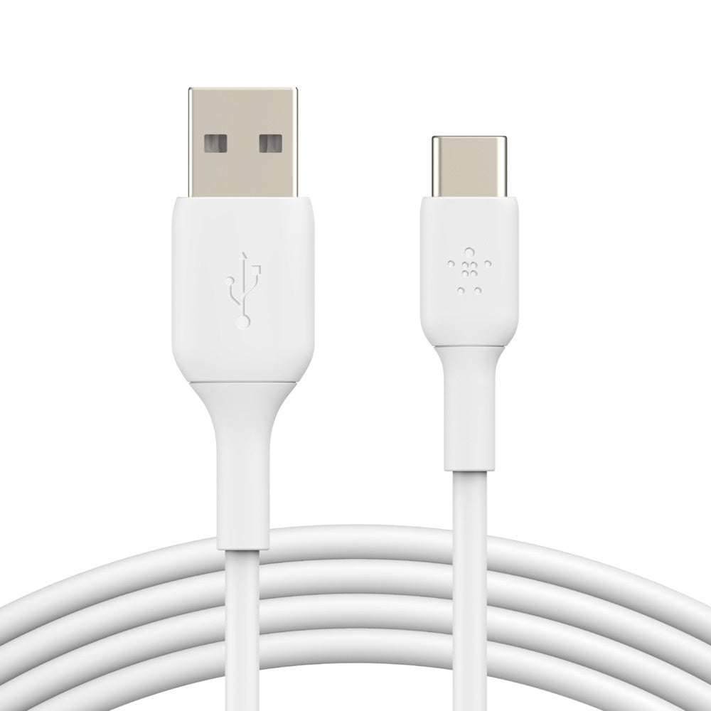 Belkin BoostCharge USB-C to USB-A Cable (1m/3.3ft) - White (CAB001bt1MWH),480Mbps,8K+ bend,Samsung Galaxy,iPad,MacBook,Google,OPPO,Nokia,2YR Belkin BoostCharge USB-C to USB-A Cable (1m/3.3ft) - White (CAB001bt1MWH),480Mbps,8K+ bend,Samsung Galaxy,iPad,MacBook,Google,OPPO,Nokia,2YR